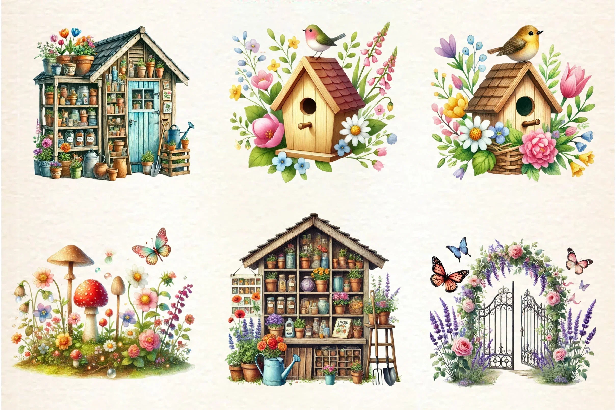Spring Garden Clipart Bundle - CraftNest - Digital Crafting and Art