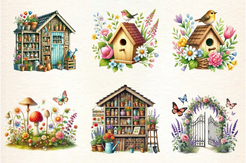 Spring Garden Clipart Bundle - CraftNest - Digital Crafting and Art