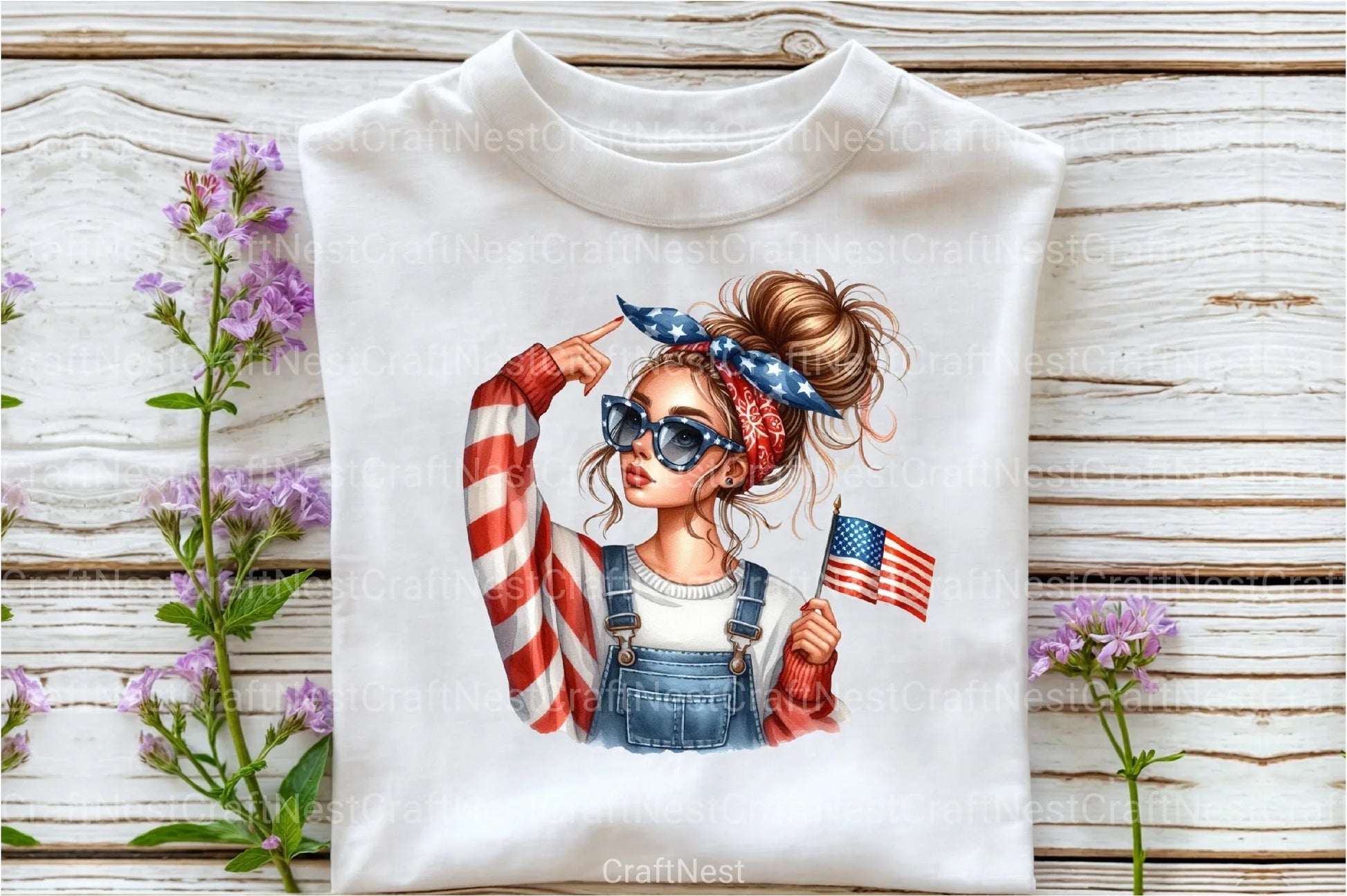 Messy Bun Bandana Mom Life Clipart Bundle 6 - CraftNest - Digital Crafting and Art