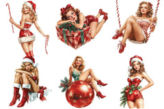 Christmas Pin-Up Girl Clipart Bundle - CraftNest - Digital Crafting and Art