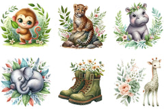 Spring Safari Clipart Bundle - CraftNest - Digital Crafting and Art