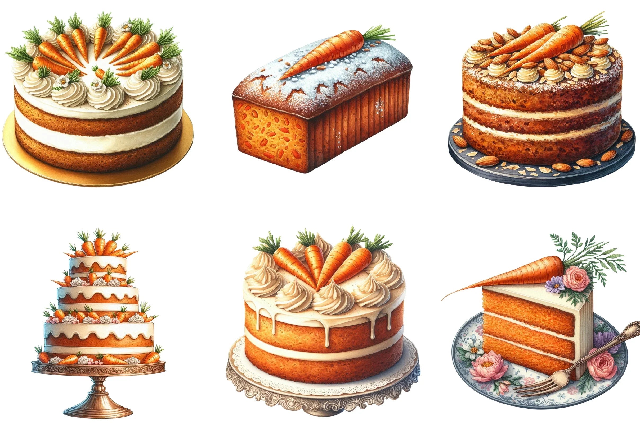 Carrot Cake Clipart Bundle - CraftNest - Digital Crafting and Art