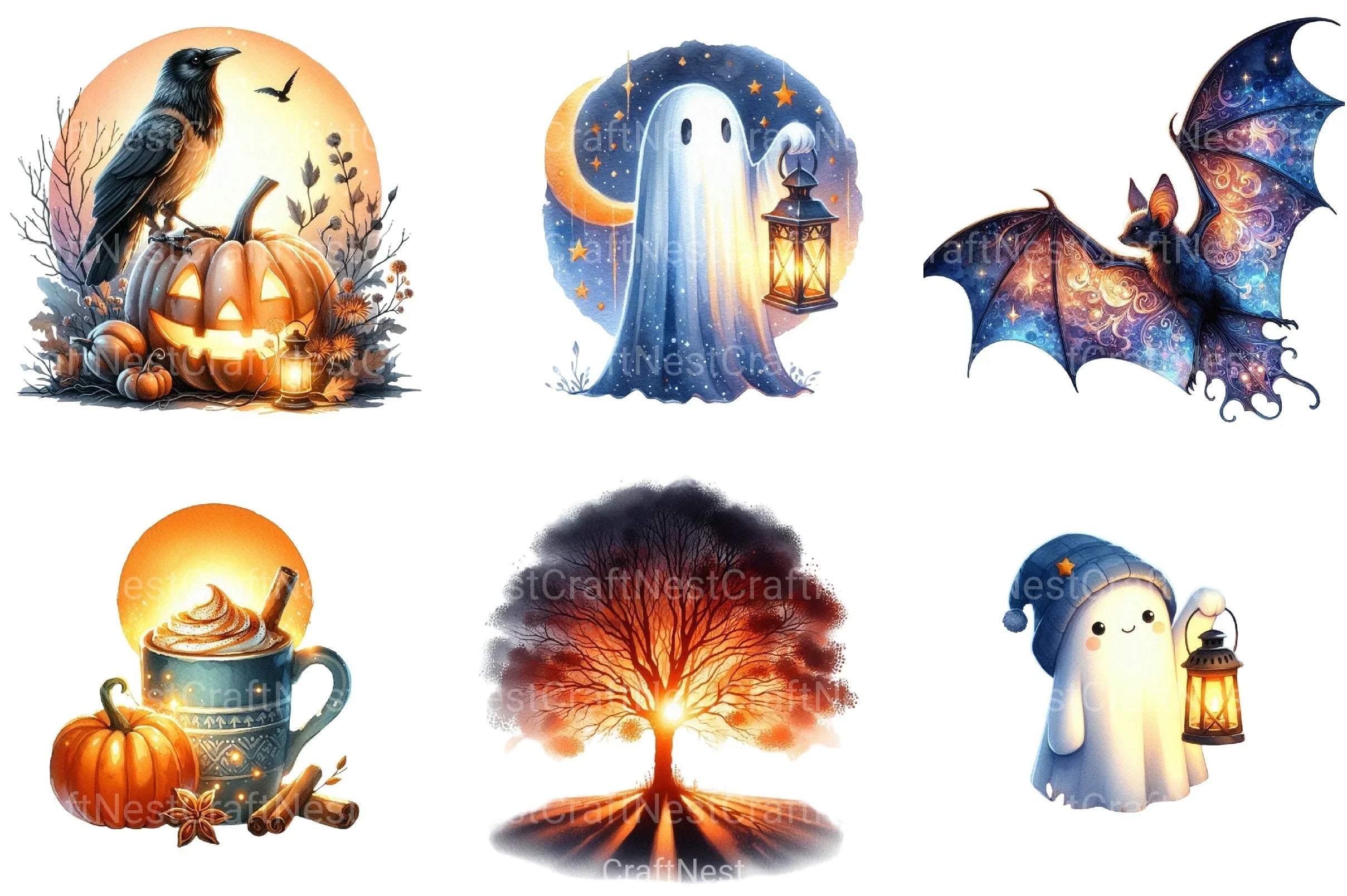 Autumn Dawn Halloween Clipart Bundle 2 - CraftNest - Digital Crafting and Art