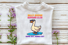 Blocky Style Funny Summer Goose Clipart Bundle 122 - CraftNest - Digital Crafting and Art