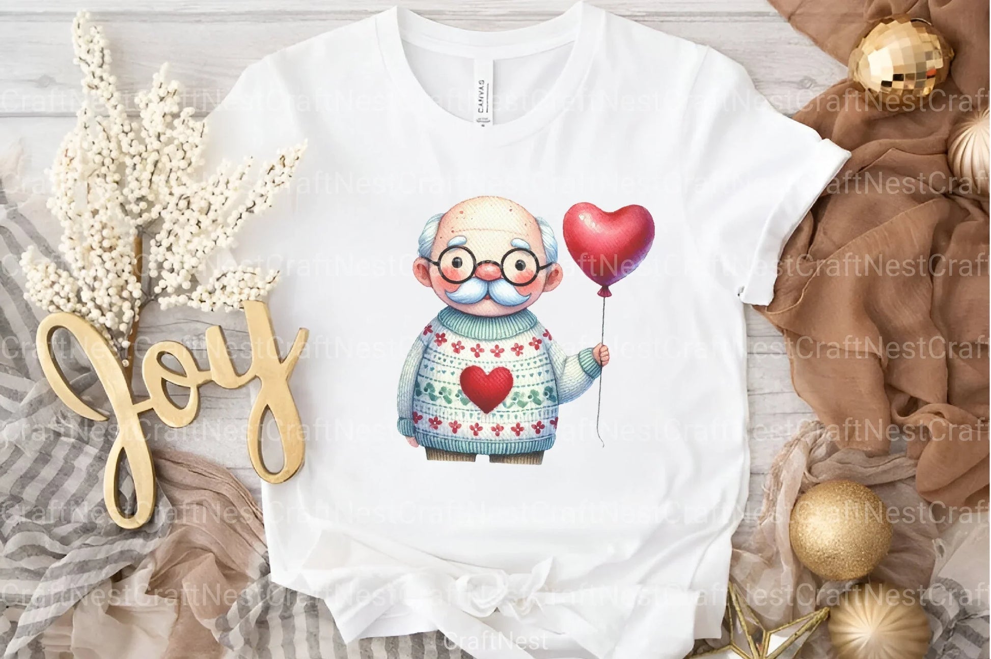 Funny Valentine's Grandpa Clipart Bundle 1 - CraftNest - Digital Crafting and Art