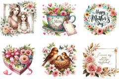 Romantic Mother's Day Clipart Bundle - CraftNest - Digital Crafting and Art
