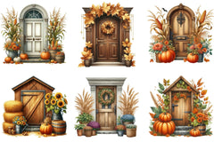 Autumn Door Clipart Bundle - CraftNest - Digital Crafting and Art