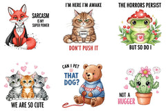 Funny Animal Quotes Clipart Bundle - CraftNest - Digital Crafting and Art