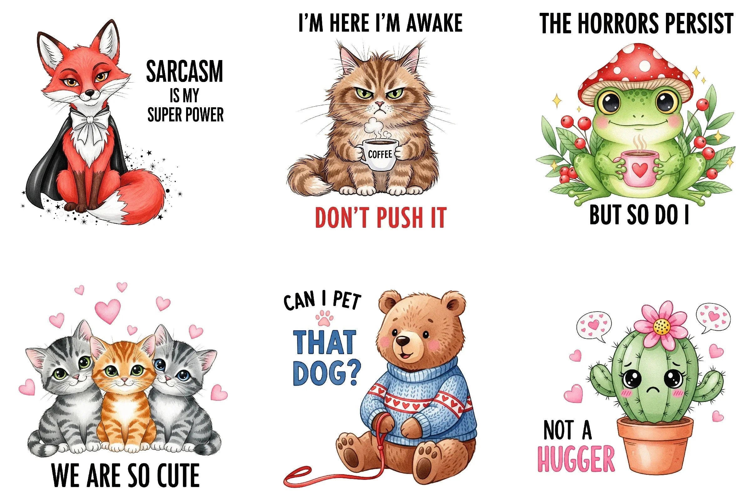 Funny Animal Quotes Clipart Bundle - CraftNest - Digital Crafting and Art