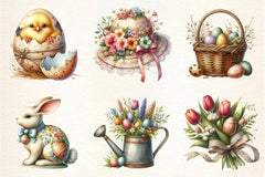Vintage Easter Clipart Bundle - CraftNest - Digital Crafting and Art