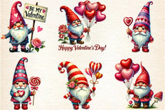 Valentine Gnomes Clipart Bundle 4 - CraftNest - Digital Crafting and Art