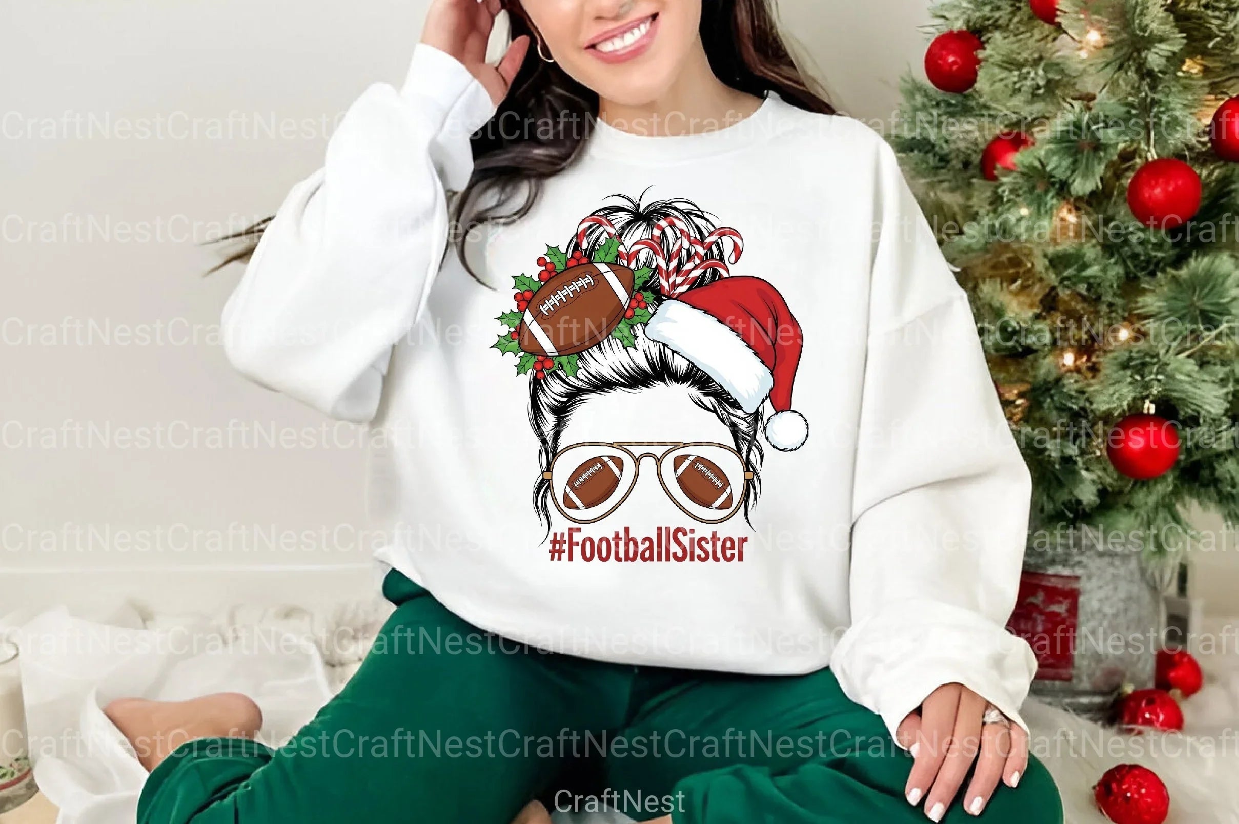 Football Sister Christmas Clipart Bundle - CraftNest - Digital Crafting and Art