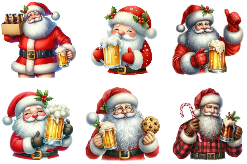 Christmas Santa Beer Mug Wrap Bundle - CraftNest - Digital Crafting and Art