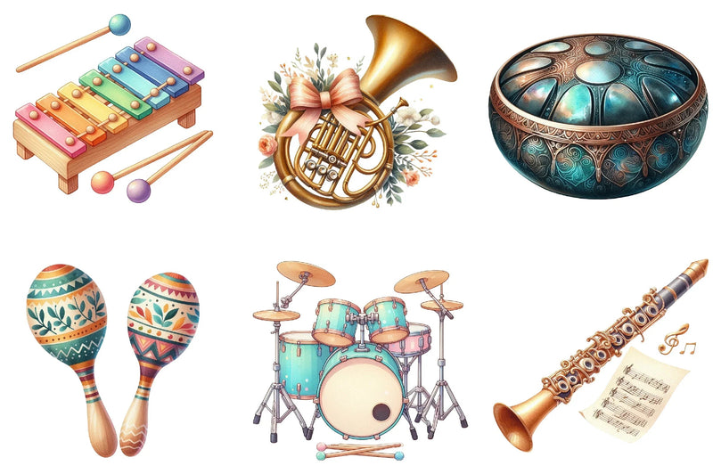 Musical Instrument Clipart Bundle - CraftNest - Digital Crafting and Art