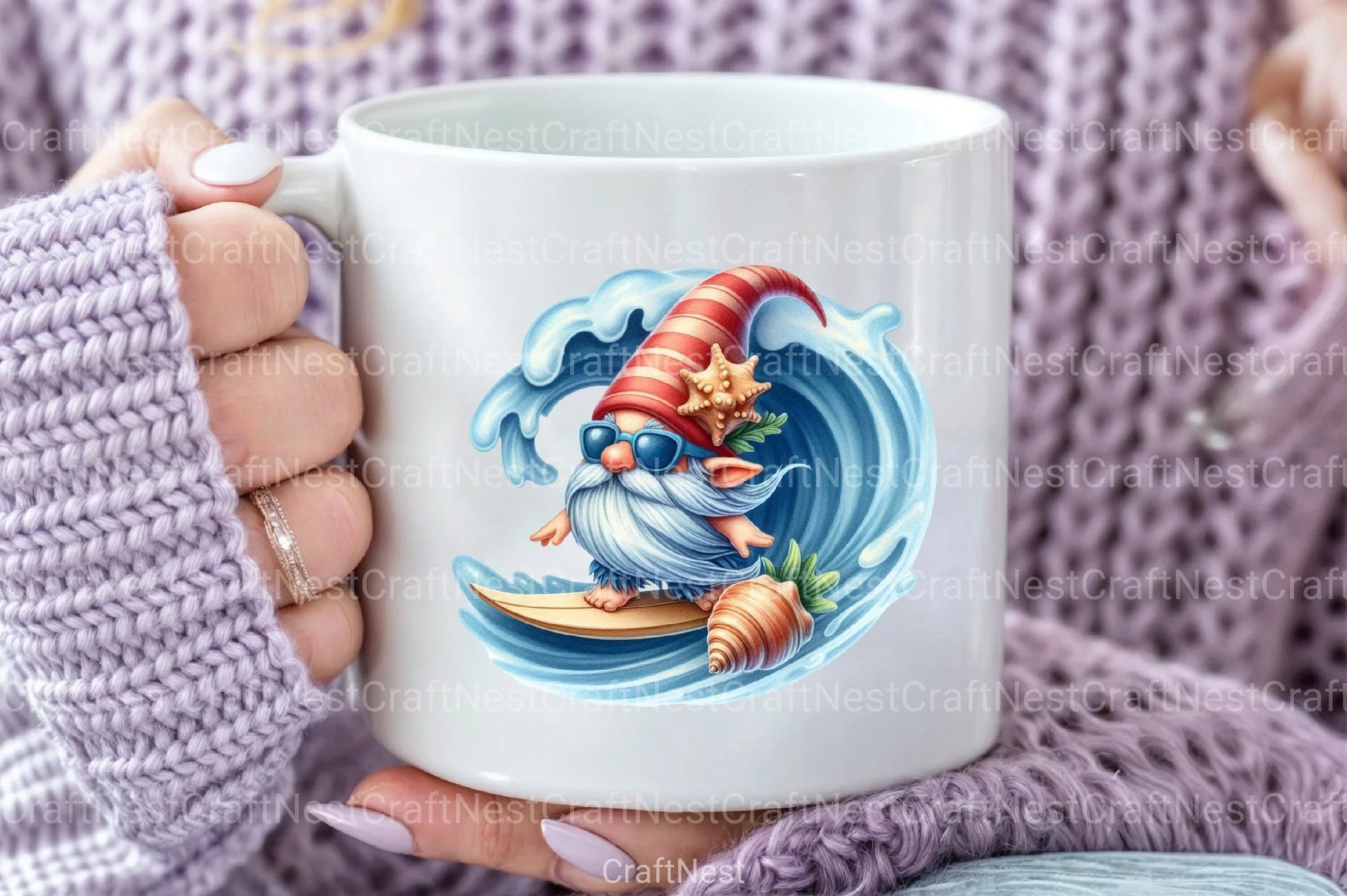 Seashell Gnome Clipart Bundle 3 - CraftNest - Digital Crafting and Art