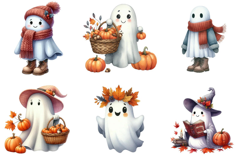 Ghost Fall Halloween Clipart Bundle - CraftNest - Digital Crafting and Art