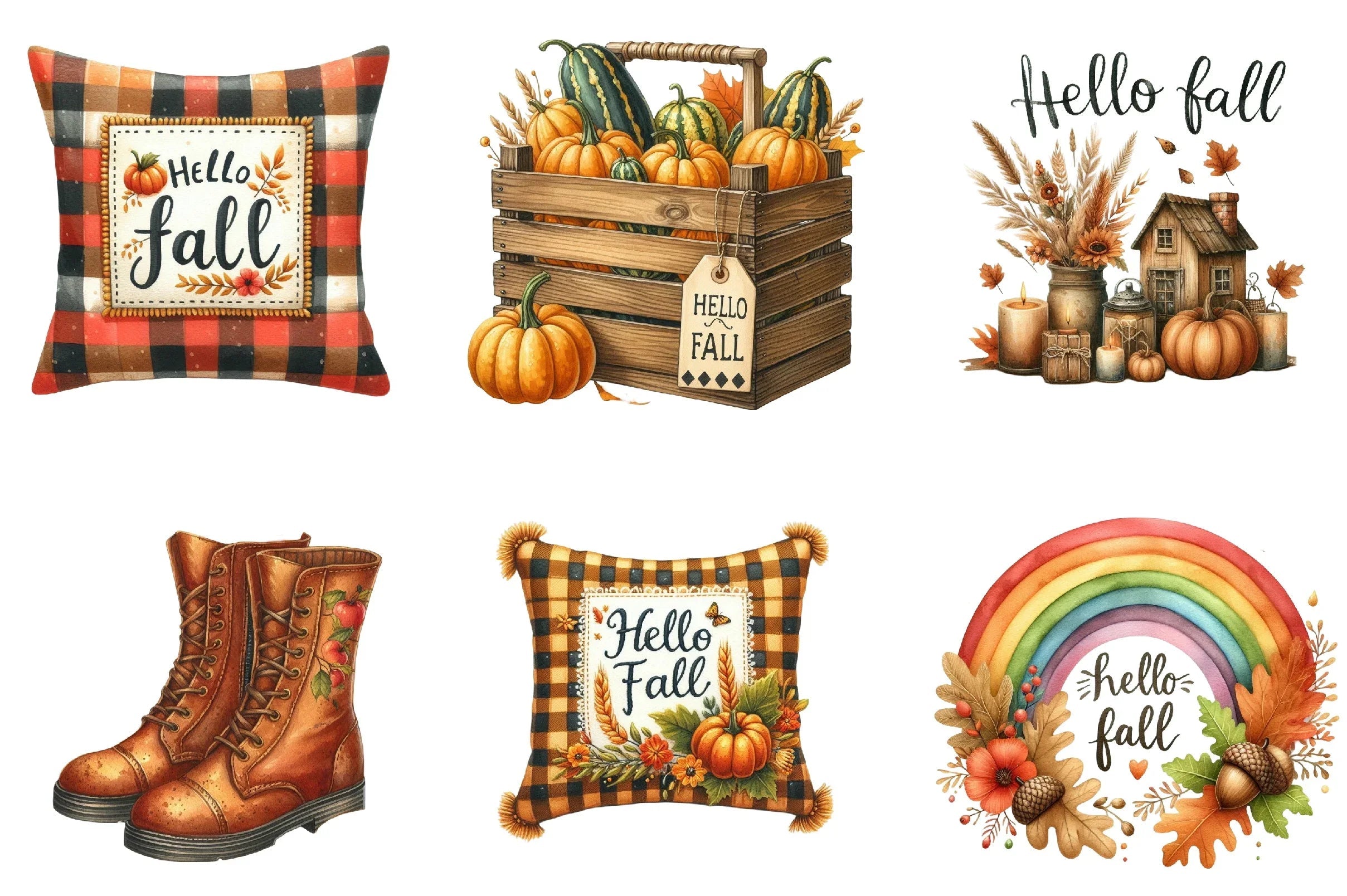 Hello Fall Clipart Bundle - CraftNest - Digital Crafting and Art