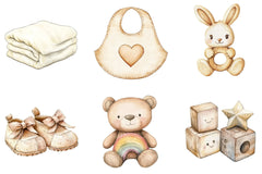Neutral Baby Clipart Bundle - CraftNest - Digital Crafting and Art