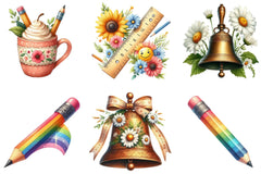 Groovy School Clipart Bundle - CraftNest - Digital Crafting and Art
