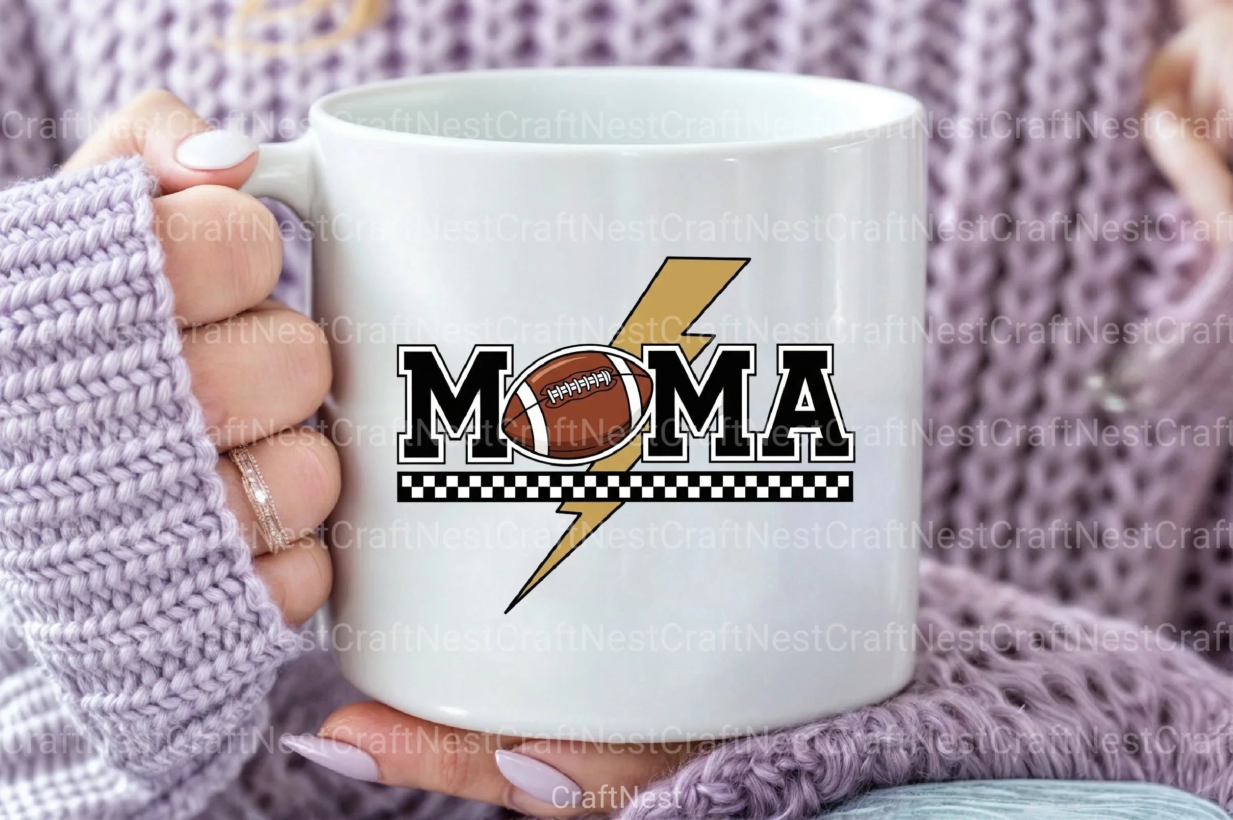 Football Mom Clipart Bundle: Mama Lightning Football - CraftNest - Digital Crafting and Art