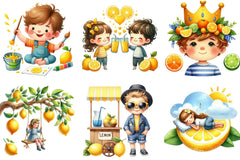 Lemon Kid Clipart Bundle - CraftNest - Digital Crafting and Art