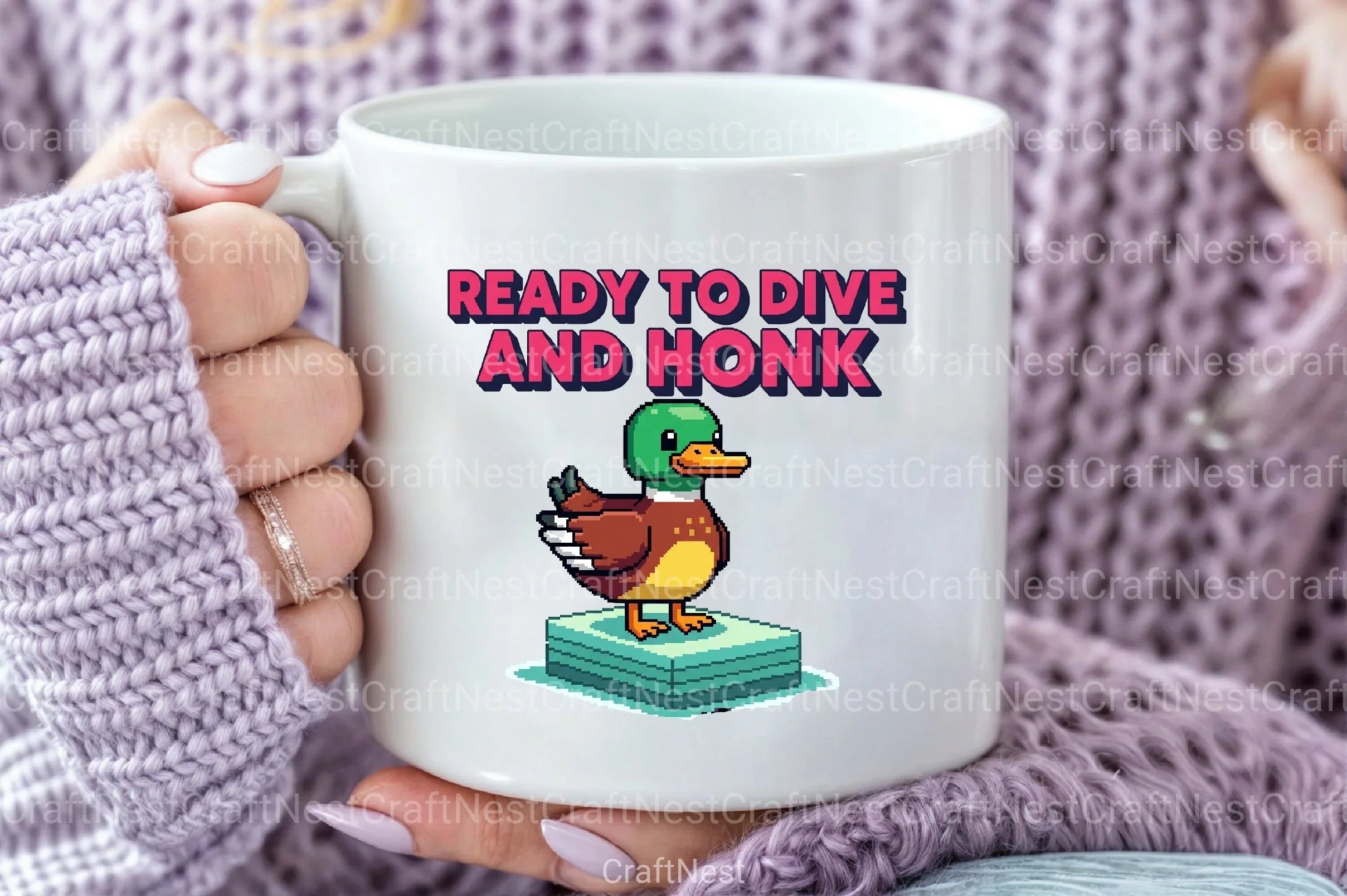 Blocky Style Funny Summer Goose Clipart Bundle 4 - CraftNest - Digital Crafting and Art