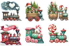 Christmas Train Clipart Bundle - CraftNest - Digital Crafting and Art