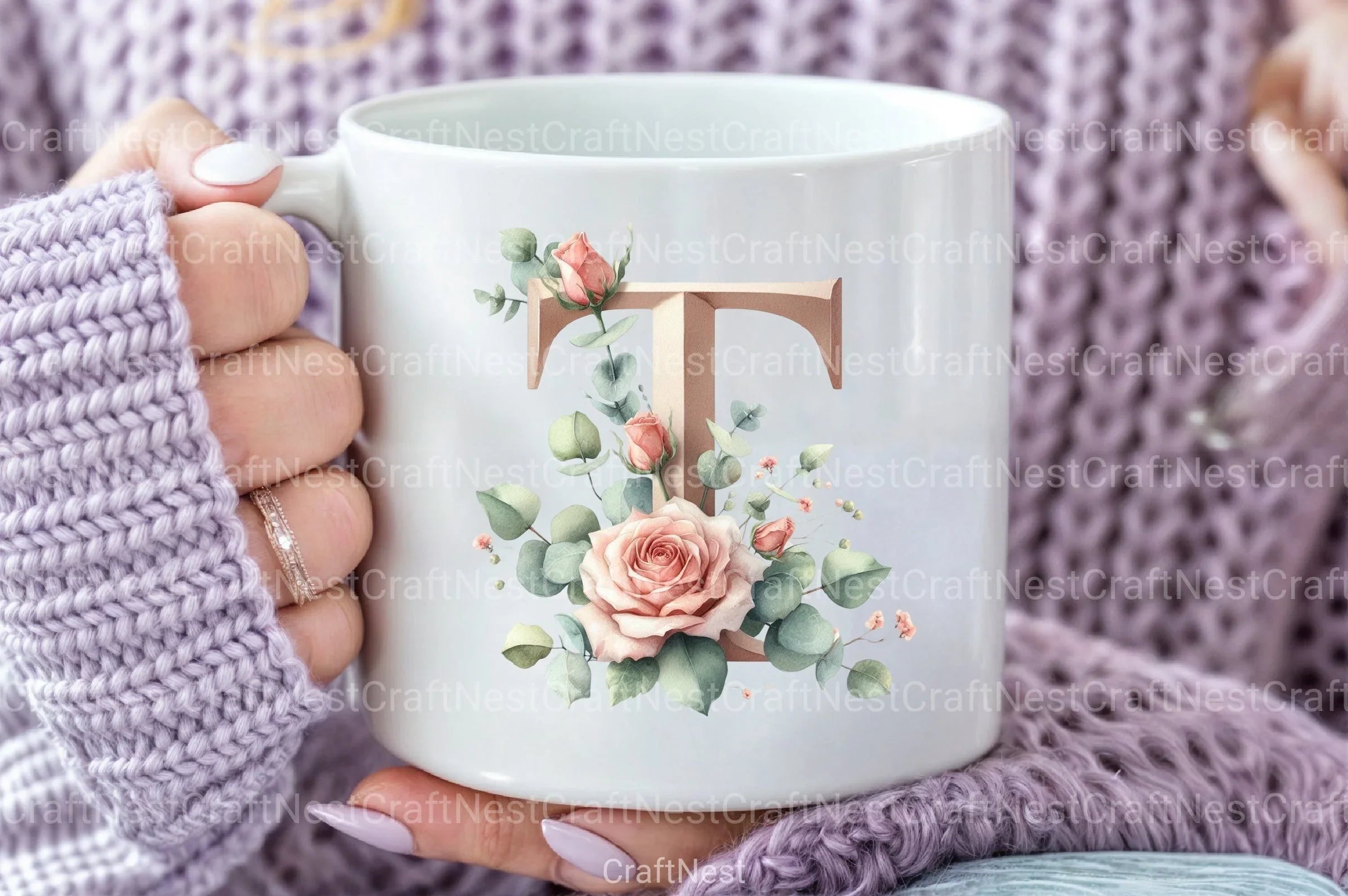 Floral Alphabet Clipart Bundle 99 - CraftNest - Digital Crafting and Art