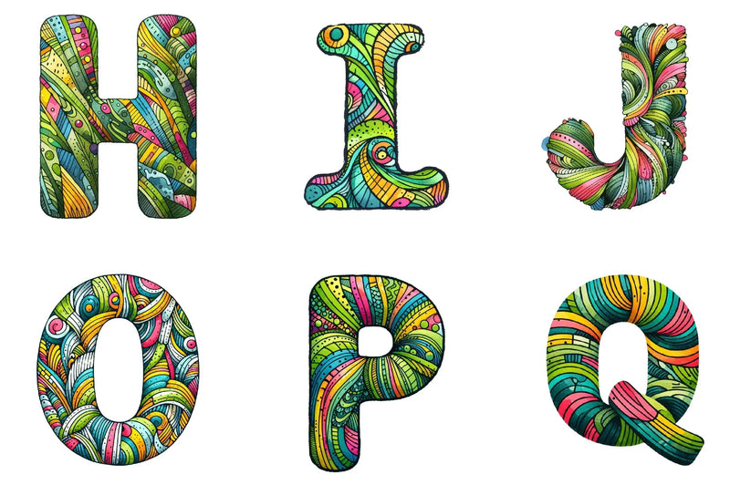 Brushstroke Alphabet Graphic Clipart Bundle - CraftNest - Digital Crafting and Art