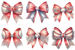 Baseball Mom Coquette Bow Clipart Bundle - CraftNest - Digital Crafting and Art