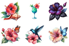 Hibiscus Flower Clipart Bundle - CraftNest - Digital Crafting and Art