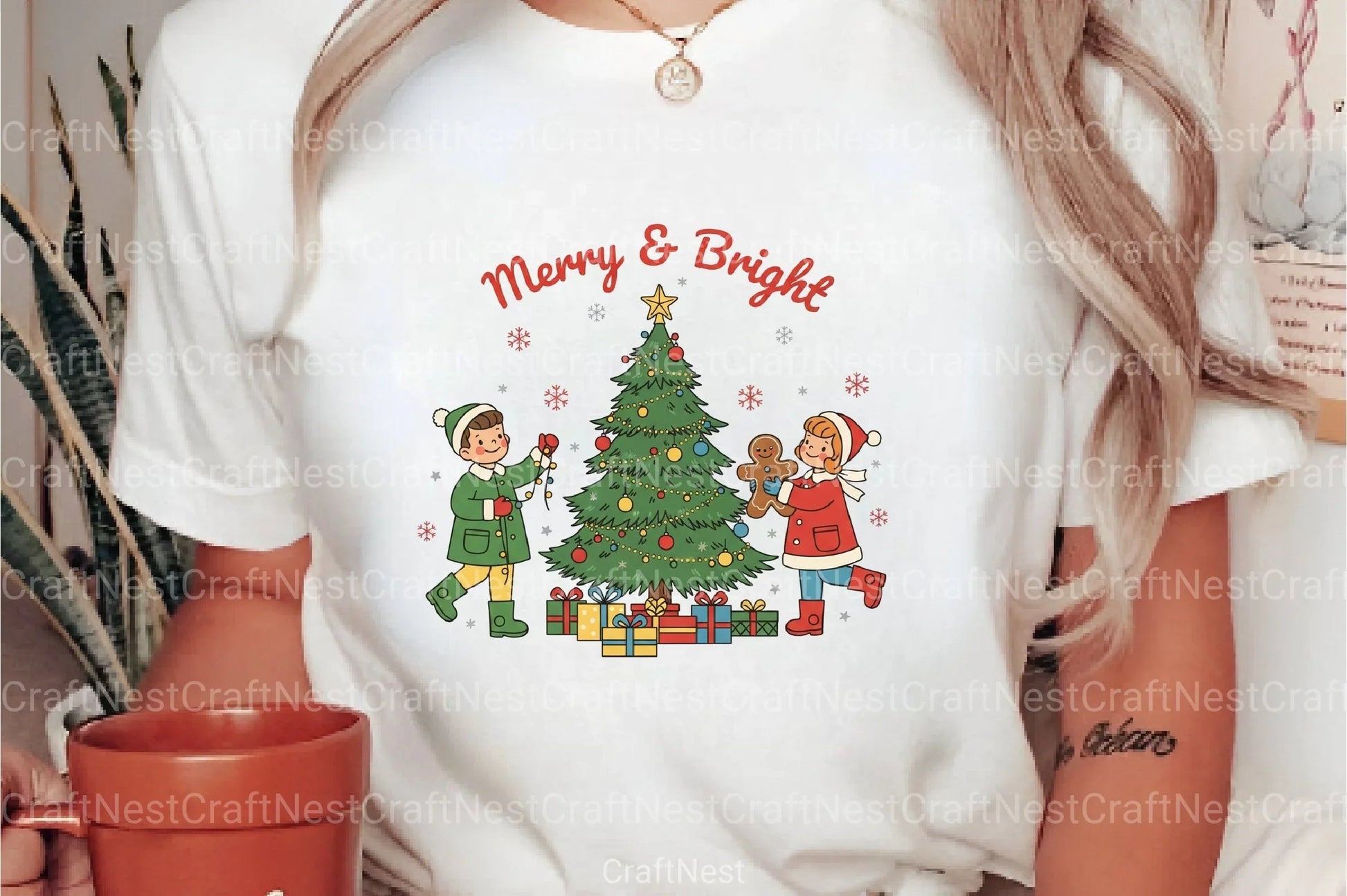 Merry & Bright Retro Christmas Clipart Bundle - CraftNest - Digital Crafting and Art