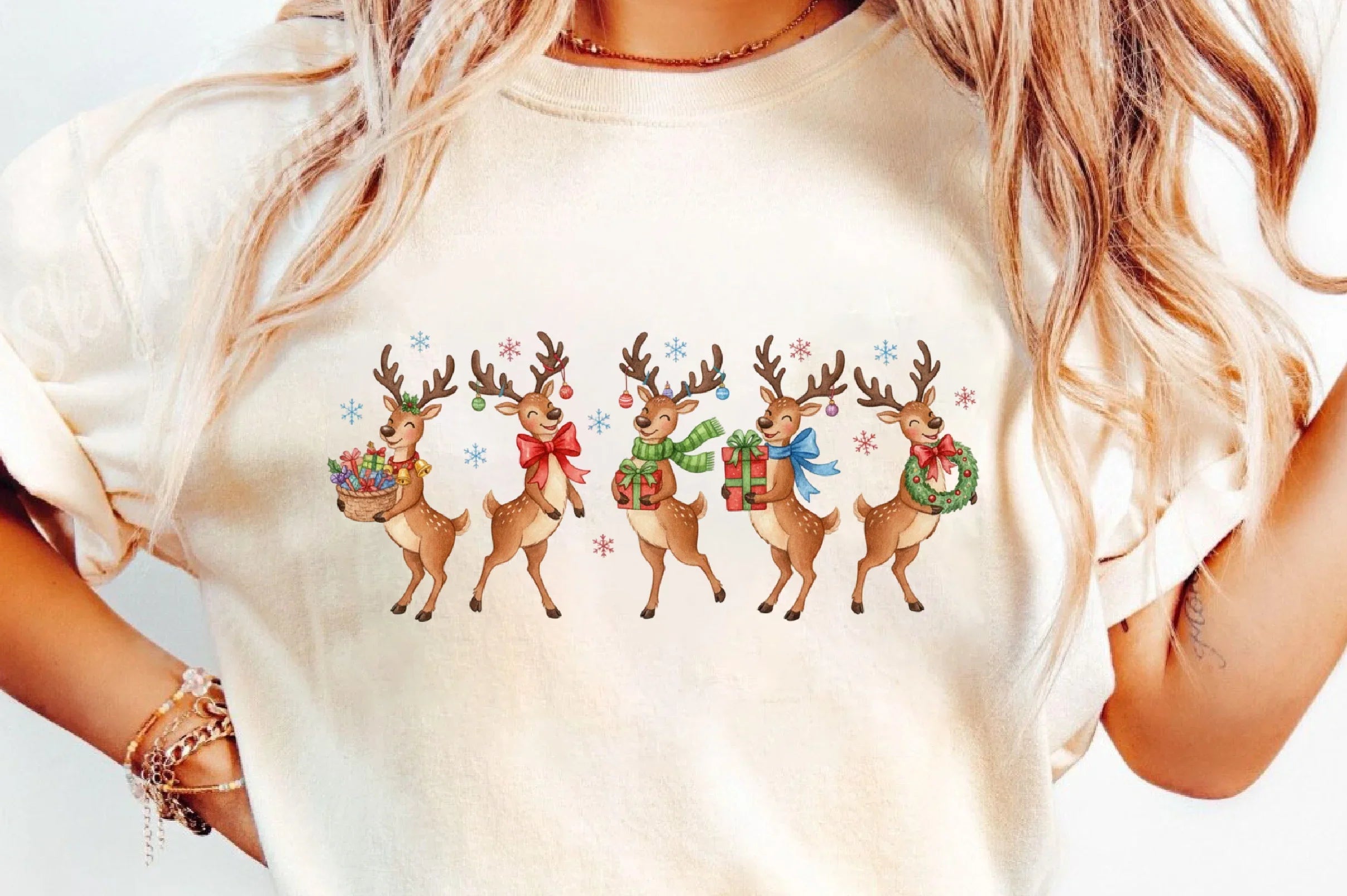 Funny Vintage Christmas Reindeer Clipart Bundle - CraftNest - Digital Crafting and Art
