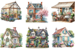 Spring House Clipart Bundle - CraftNest - Digital Crafting and Art