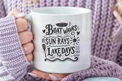 Summer Lake Days Boat Waves Sun Rays Clipart Bundle - CraftNest - Digital Crafting and Art