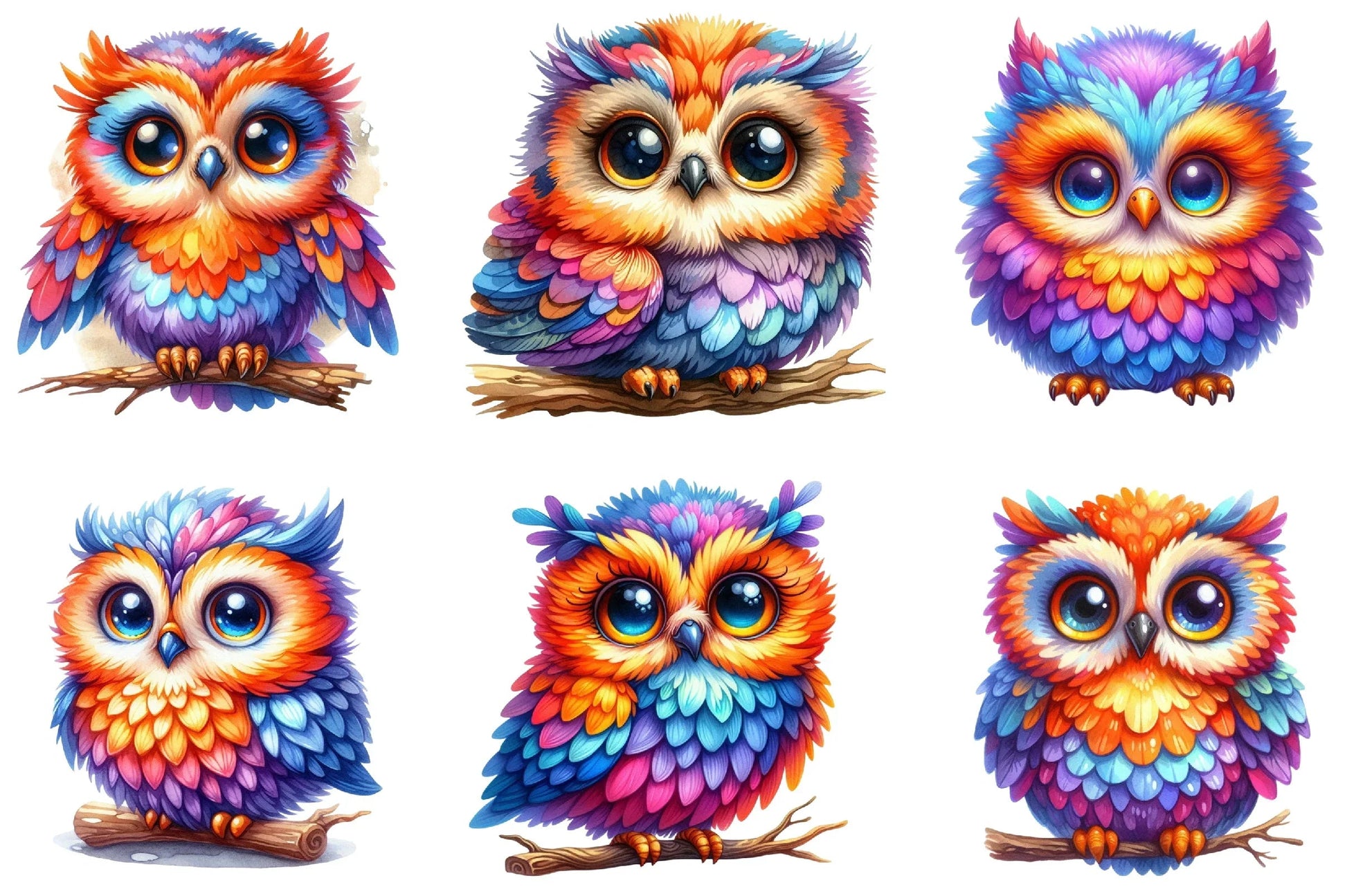 Whimsical Owl Clipart Bundle - CraftNest - Digital Crafting and Art