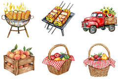Happy Rustic Summer Clipart Bundle - CraftNest - Digital Crafting and Art