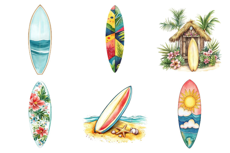 Summer Surfboard Clipart Bundle - CraftNest - Digital Crafting and Art