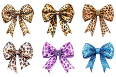 Leopard Glitter Bow Clipart Bundle - CraftNest - Digital Crafting and Art