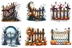 Halloween Fence Clipart Bundle - CraftNest - Digital Crafting and Art