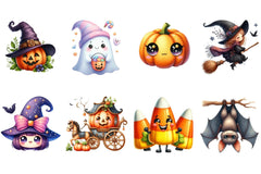 Spooky Cute Halloween Clipart Bundle - CraftNest - Digital Crafting and Art