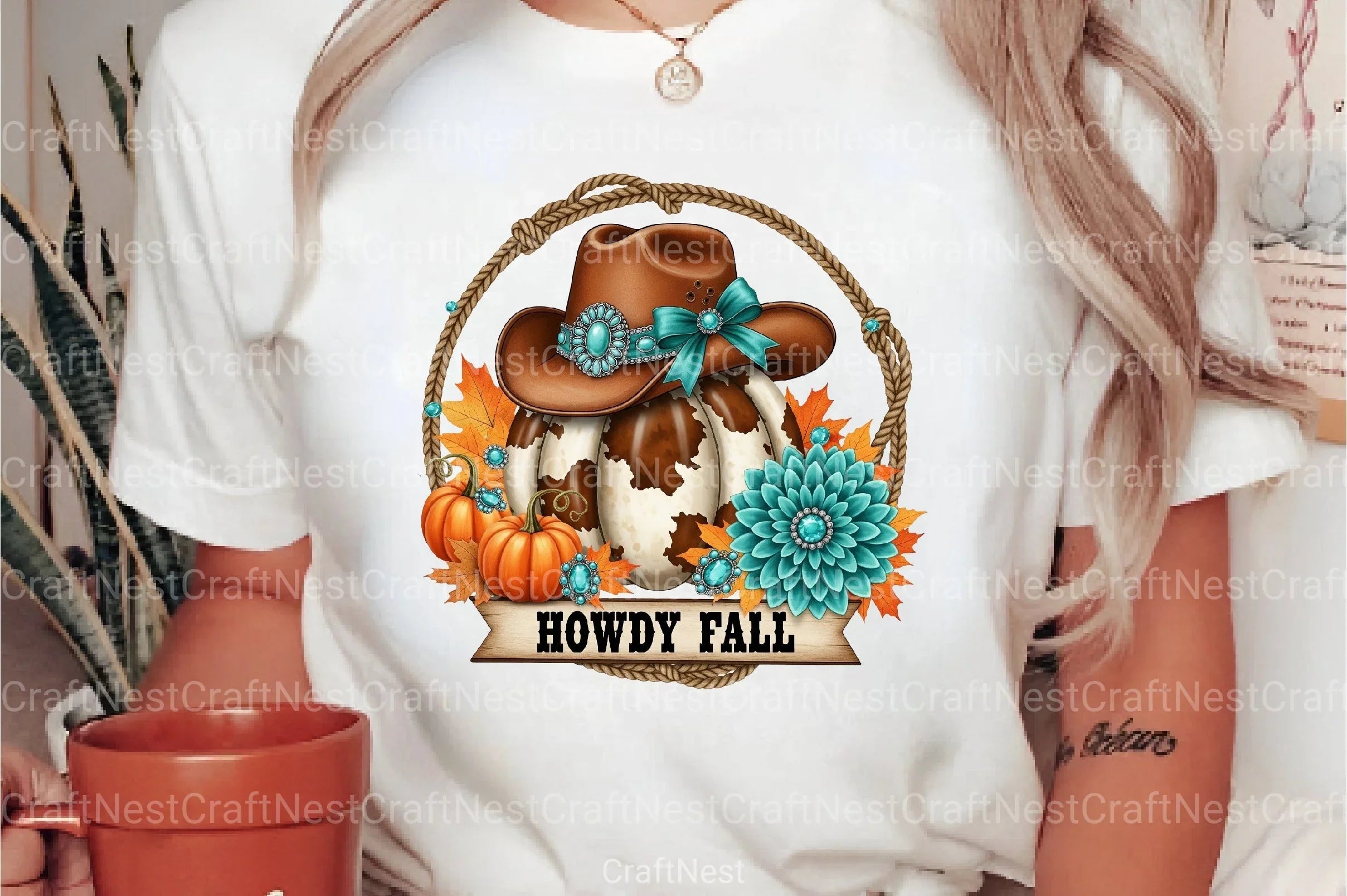 Howdy Fall Wreath Sign Clipart Bundle - CraftNest - Digital Crafting and Art