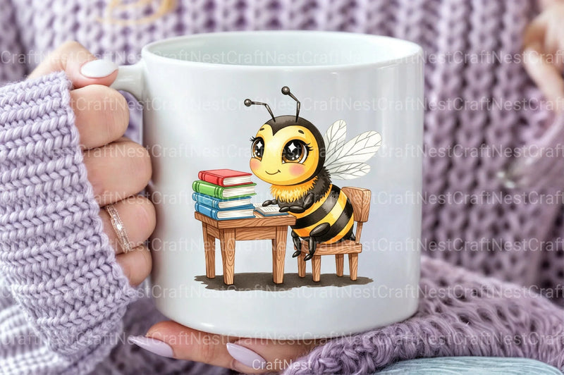 Back to School Bee Clipart Bundle 8 - CraftNest - Digital Crafting and Art