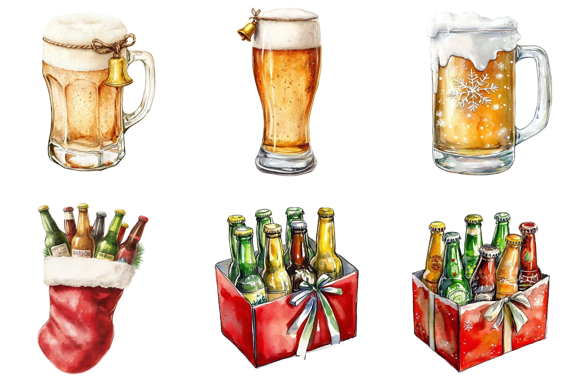 Christmas Beer Clipart Bundle - CraftNest - Digital Crafting and Art