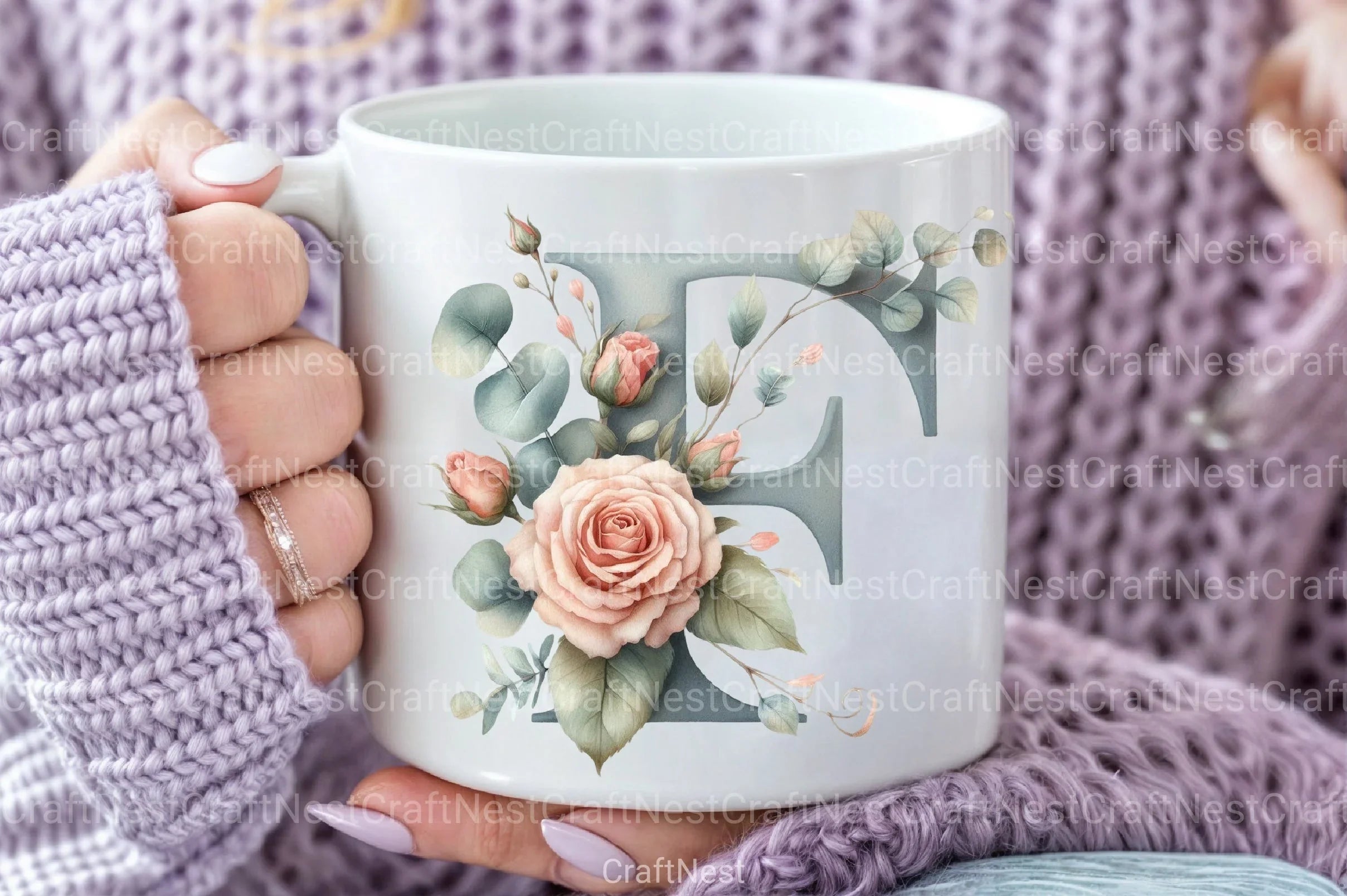 Floral Alphabet Clipart Bundle - CraftNest - Digital Crafting and Art