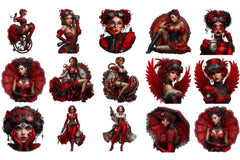 Gothic Steampunk Woman Clipart Bundle - CraftNest - Digital Crafting and Art
