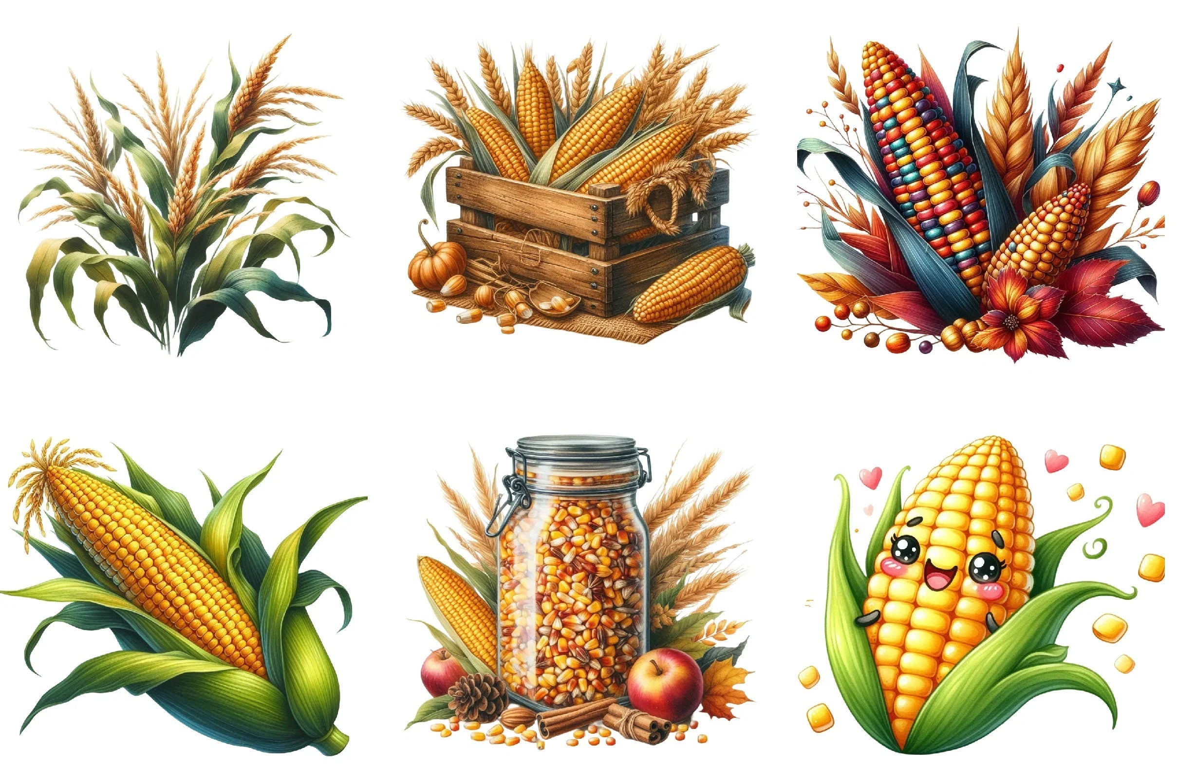 Corn Clipart Bundle - CraftNest - Digital Crafting and Art