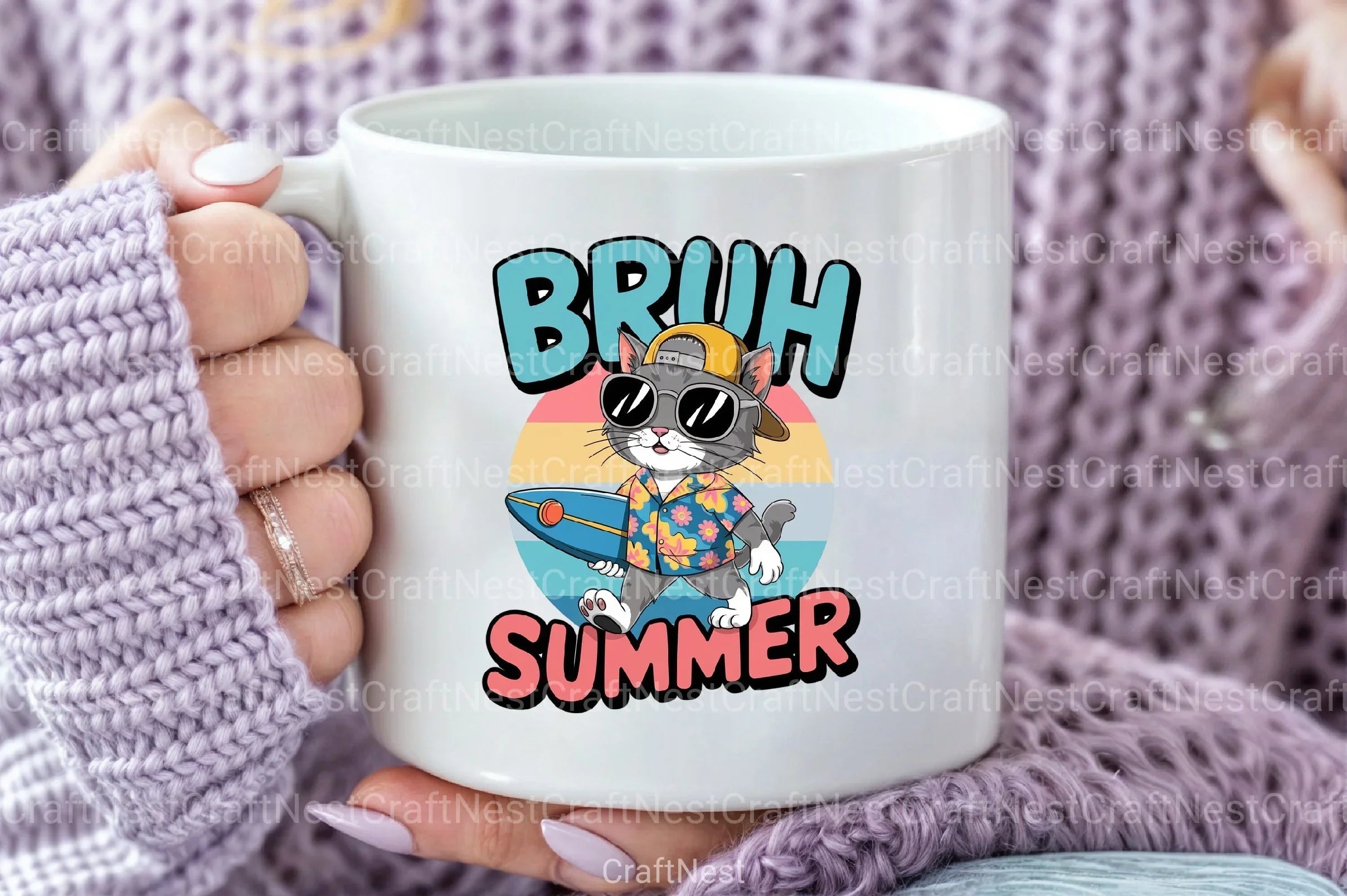 Summer Funny Cat Clipart Bundle - CraftNest - Digital Crafting and Art
