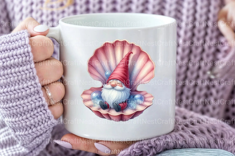 Seashell Gnome Clipart Bundle 5 - CraftNest - Digital Crafting and Art