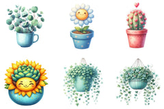 Kawaii House Plant Clipart Bundle - CraftNest - Digital Crafting and Art